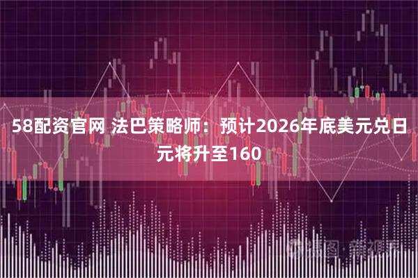58配资官网 法巴策略师：预计2026年底美元兑日元将升至160